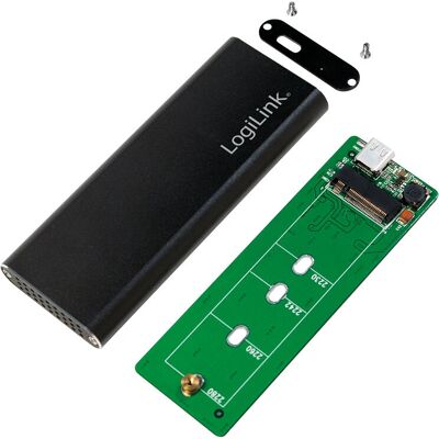 LogiLink UA0314 Custodia SSD M.2 SATA - Nero LogiLink UA0314 Custodia SSD M.2 SATA - Nero
