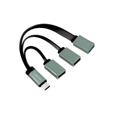 LogiLink UA0315 USB-C Hub 3 Portit Musta Harmaa - USB Hub LogiLink UA0315 USB-C Hub 3 Portit Musta Harmaa - USB Hub