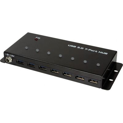 LogiLink UA0317 Industrial USB 3.0 Hub - 7 Ports - Black LogiLink UA0317 Industrial USB 3.0 Hub - 7 Ports - Black