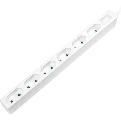 LogiLink Power Strip Slim 6 Steckdosen 1,5m Weiß - Mehrfachstecker LogiLink Power Strip Slim 6 Steckdosen 1,5m Weiß - Mehrfachstecker