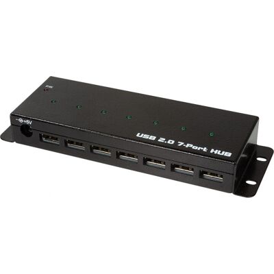 LogiLink USB Hub - 7 Ports - Industrieausführung - Schwarz LogiLink USB Hub - 7 Ports - Industrieausführung - Schwarz
