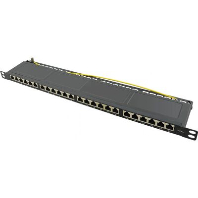 LogiLink NP0063 Panel de parcheo - 24 puertos, Cat 6a, 0,5U, Negro LogiLink NP0063 Panel de parcheo - 24 puertos, Cat 6a, 0,5U, Negro