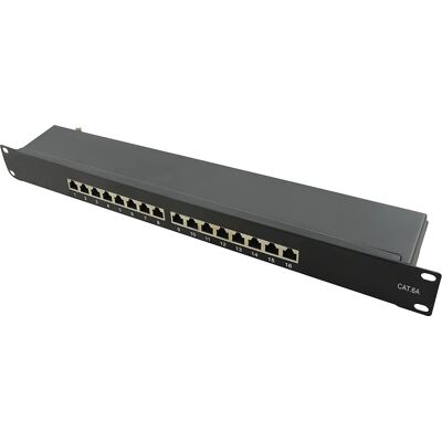 LogiLink NP0076 Patch Panel 16 Ports Abschirmung 1U Schwarz LogiLink NP0076 Patch Panel 16 Ports Abschirmung 1U Schwarz