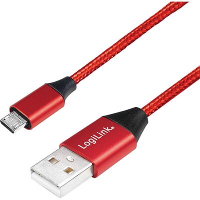 LogiLink CU0151 USB Kabel 0,3 m Micro-USB B Rood - USB Type A LogiLink CU0151 USB Kabel 0,3 m Micro-USB B Rood - USB Type A