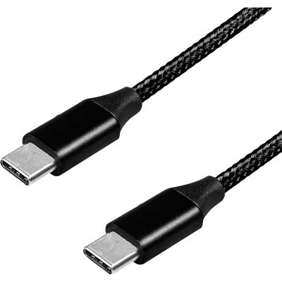 Cabo USB-C LogiLink CU0154 - 1m - Negro Cabo USB-C LogiLink CU0154 - 1m - Negro