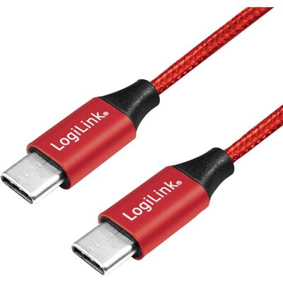 Câble USB LogiLink CU0155 - 0,3m, Rouge - USB 2.0 Type-C - Publicité Câble USB LogiLink CU0155 - 0,3m, Rouge - USB 2.0 Type-C - Publicité
