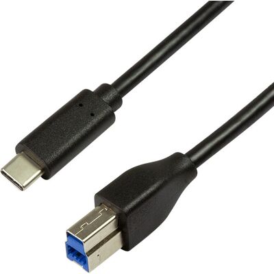 LogiLink USB-C till USB-B Kabel - 2m - Svart LogiLink USB-C till USB-B Kabel - 2m - Svart