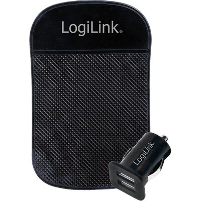 LogiLink Universeller Autolader - 2 USB-Ports - Schwarz LogiLink Universeller Autolader - 2 USB-Ports - Schwarz