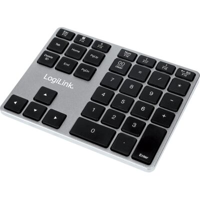 Logilink ID0187 Kabelloses numerisches Tastenfeld Aluminium Schwarz - Nummernblock Logilink ID0187 Kabelloses numerisches Tastenfeld Aluminium Schwarz - Nummernblock