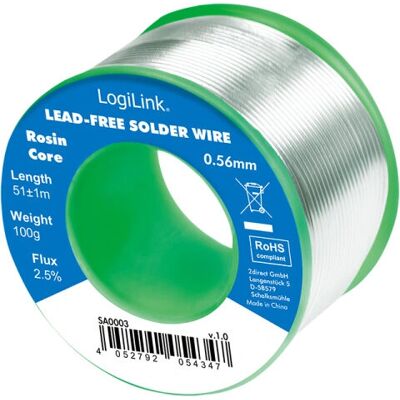 LogiLink Juotostina - 0,56 mm, 100g lyijytön LogiLink Juotostina - 0,56 mm, 100g lyijytön