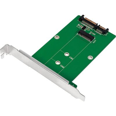 LogiLink PC0085 - Adaptateur M.2 en SATA - Supporte SSD, Vert - Publicité LogiLink PC0085 - Adaptateur M.2 en SATA - Supporte SSD, Vert - Publicité