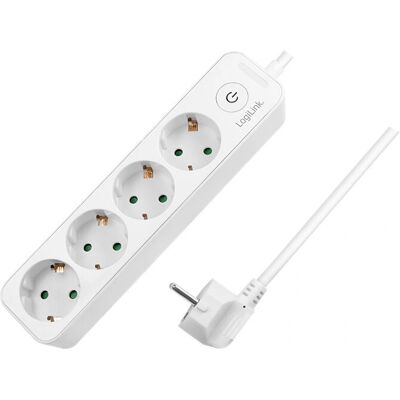 Multiprise LogiLink LPS245 - 4 prises, 1,5 m, Blanc Multiprise LogiLink LPS245 - 4 prises, 1,5 m, Blanc