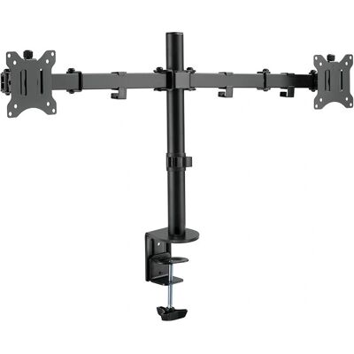 LogiLink Schwarzer Monitorhalter - Für 2 Bildschirme, Verstellbarer Arm, VESA LogiLink Schwarzer Monitorhalter - Für 2 Bildschirme, Verstellbarer Arm, VESA