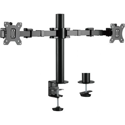 LogiLink BP0106 Dual Monitor Mount - Adjustable Arms, VESA 75/100, Black LogiLink BP0106 Dual Monitor Mount - Adjustable Arms, VESA 75/100, Black