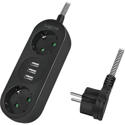 LogiLink Verlängerungskabel 2-Wege USB - Steckdosenleiste LogiLink Verlängerungskabel 2-Wege USB - Steckdosenleiste