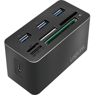 LogiLink CR0046 Laptop Dock - USB-C, 3 USB 3.2, Card Reader - Black LogiLink CR0046 Laptop Dock - USB-C, 3 USB 3.2, Card Reader - Black