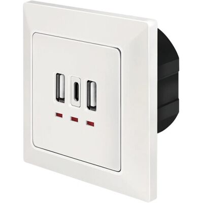 LogiLink PA0254 Vägguttag - USB-A & USB-C LogiLink PA0254 Vägguttag - USB-A & USB-C