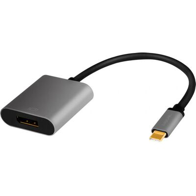 Adapter USB-C do DisplayPort LogiLink - 4K - Czarny/Szary Adapter USB-C do DisplayPort LogiLink - 4K - Czarny/Szary
