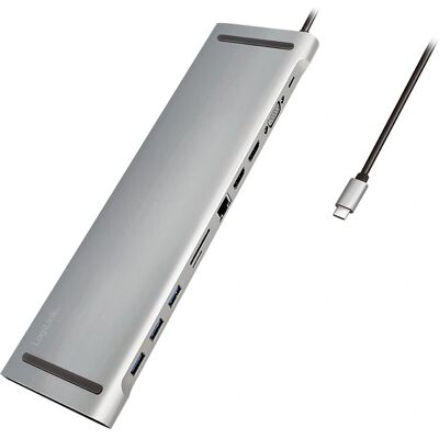 LogiLink UA0373 Aluminium USB-C Dockingstation - 11-in-1 LogiLink UA0373 Aluminium USB-C Dockingstation - 11-in-1