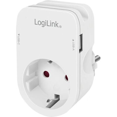 LogiLink PA0259 Universell vit mobilladdare med USB-portar LogiLink PA0259 Universell vit mobilladdare med USB-portar
