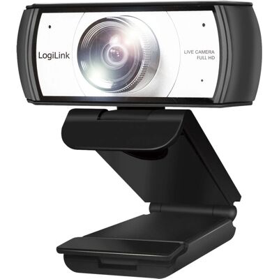 LogiLink UA0377 Webcam - Full HD 120° Ultra Wide-Angle - Handmatige Focus - Zwart, Zilver - Webcam LogiLink UA0377 Webcam - Full HD 120° Ultra Wide-Angle - Handmatige Focus - Zwart, Zilver - Webcam