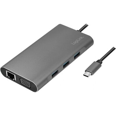 LogiLink UA0383 10-in-1 USB-C Docking Station - Silber LogiLink UA0383 10-in-1 USB-C Docking Station - Silber