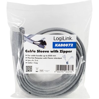 LogiLink Kabelschutz - Grau - 3 cm - 2 m - Kabelschutzschlauch LogiLink Kabelschutz - Grau - 3 cm - 2 m - Kabelschutzschlauch