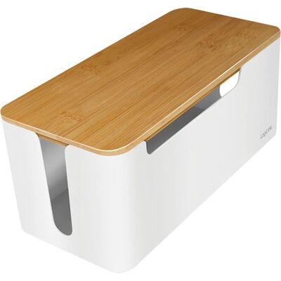 LogiLink KAB0075 - Bambus kabelboks - Kabelorganisator til hjem og kontor LogiLink KAB0075 - Bambus kabelboks - Kabelorganisator til hjem og kontor