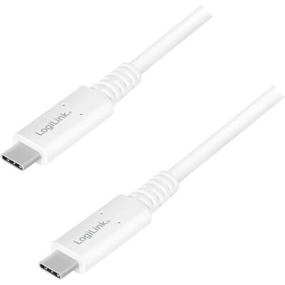 Kabel USB-C LogiLink 4.0 0,8m Biały - USB 4 Typ-C, Thunderbolt 4, 8K Kabel USB-C LogiLink 4.0 0,8m Biały - USB 4 Typ-C, Thunderbolt 4, 8K