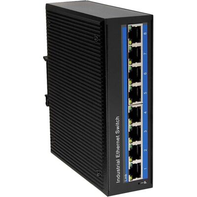LogiLink NS201P 8-Port Fast Ethernet PoE Switch - Industrial, Plug & Play LogiLink NS201P 8-Port Fast Ethernet PoE Switch - Industrial, Plug & Play