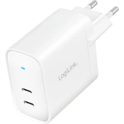 LogiLink PA0282 Weiß Dual USB-C 40W Ladegerät - Ladegerät LogiLink PA0282 Weiß Dual USB-C 40W Ladegerät - Ladegerät