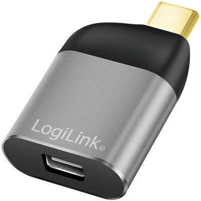 LogiLink USB-C till mini DisplayPort Adapter - stöder 8K, aluminium, svart och grå LogiLink USB-C till mini DisplayPort Adapter - stöder 8K, aluminium, svart och grå