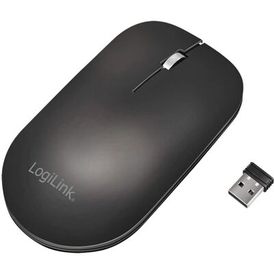 LogiLink Trådlös Mus - 2.4G, 3 knappar, svart LogiLink Trådlös Mus - 2.4G, 3 knappar, svart