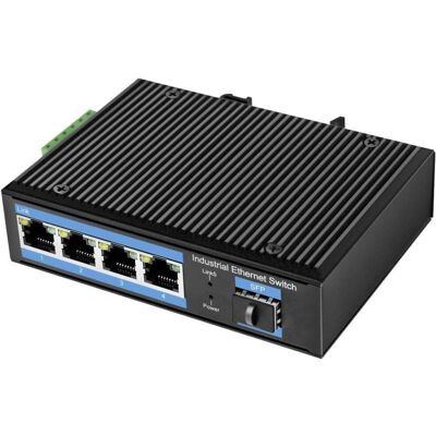 LogiLink Industrie Gigabit Ethernet Switch - 4 Ports - IP40 - Schwarz LogiLink Industrie Gigabit Ethernet Switch - 4 Ports - IP40 - Schwarz