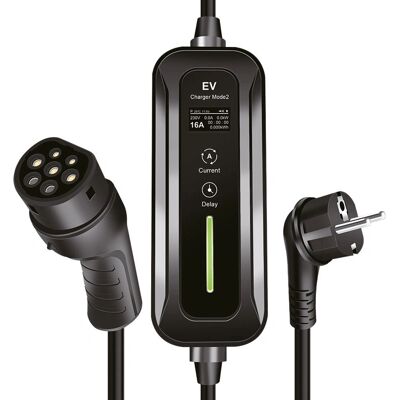 Stazione di ricarica portatile LogiLink EVL0100A - Tipo 2, 3,6 kW Stazione di ricarica portatile LogiLink EVL0100A - Tipo 2, 3,6 kW