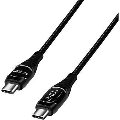 Kabel USB-C LogiLink - 2m Czarny USB 2.0 Kabel USB-C LogiLink - 2m Czarny USB 2.0