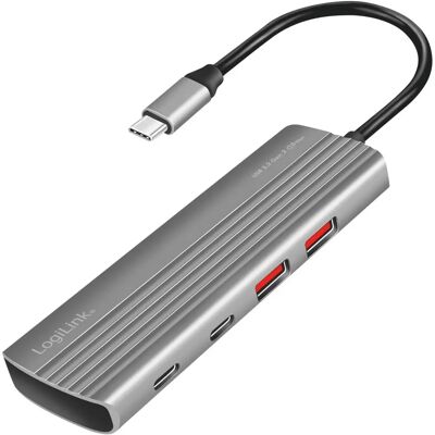 Hub USB 3.2 Gen2 LogiLink - 7+1 porte, Alluminio, PD 100W Hub USB 3.2 Gen2 LogiLink - 7+1 porte, Alluminio, PD 100W