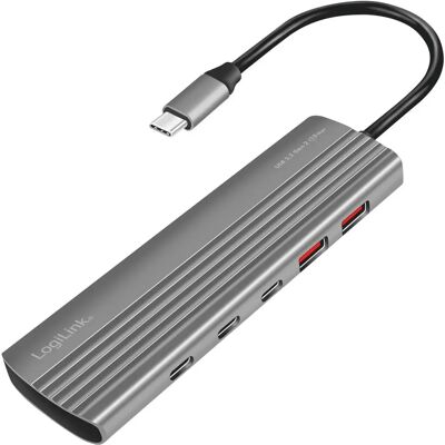 Hub USB 3.2 Gen2 LogiLink - 10+1 port, Aluminium Hub USB 3.2 Gen2 LogiLink - 10+1 port, Aluminium