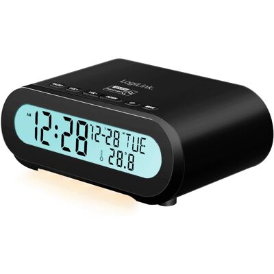 LogiLink Clock Radio - Temperature, Humidity, Sleep Timer - Black LogiLink Clock Radio - Temperature, Humidity, Sleep Timer - Black