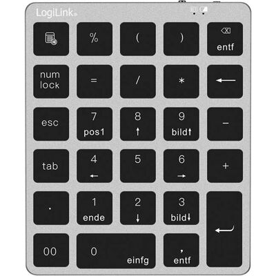 LogiLink ID0212 - Vezeték nélküli numerikus billentyűzet - Szürke LogiLink ID0212 - Vezeték nélküli numerikus billentyűzet - Szürke