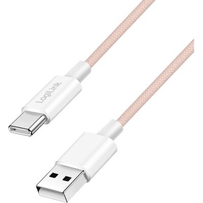 Câble USB LogiLink CU0324 - Rose - 1m - USB A à USB C - Publicité Câble USB LogiLink CU0324 - Rose - 1m - USB A à USB C - Publicité