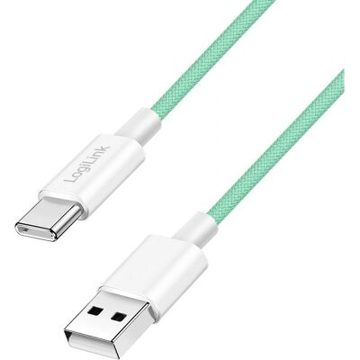 Câble USB-A à USB-C LogiLink CU0326 - 0,5m, Vert - Données & Charge - Publicité Câble USB-A à USB-C LogiLink CU0326 - 0,5m, Vert - Données & Charge - Publicité