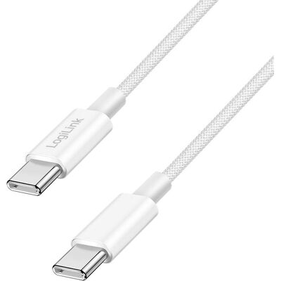 Câble USB-C LogiLink CU0341 - Synchronisation & Charge - 1m - Blanc - Publicité Câble USB-C LogiLink CU0341 - Synchronisation & Charge - 1m - Blanc - Publicité