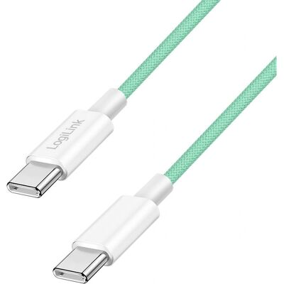 Câble USB-C LogiLink CU0343 - Nylon tressé, 60W - Publicité Câble USB-C LogiLink CU0343 - Nylon tressé, 60W - Publicité