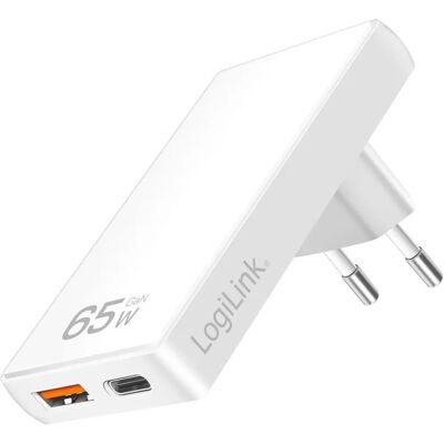 LogiLink PA0368 - USB-C Oplader Wit 65W - Oplader LogiLink PA0368 - USB-C Oplader Wit 65W - Oplader