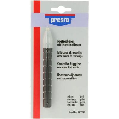 Presto Rostradierer - Kleiner Rostentferner mit Glasfasern Presto Rostradierer - Kleiner Rostentferner mit Glasfasern
