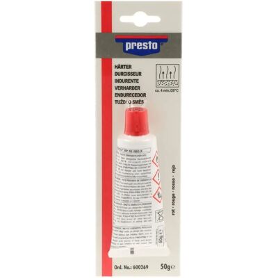 Presto Rouge Durcisseur - Produit de réparation automobile - Publicité Presto Rouge Durcisseur - Produit de réparation automobile - Publicité