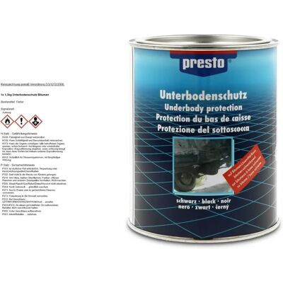 Presto Černý Bitumenový Podklad - Ochrana Podvozků Presto Černý Bitumenový Podklad - Ochrana Podvozků