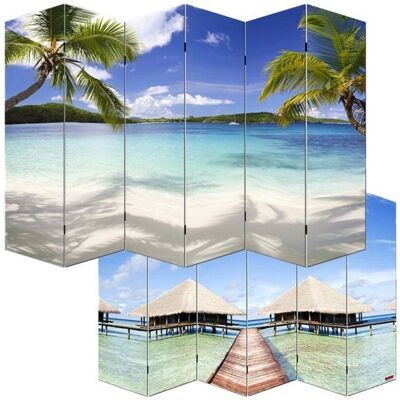 Nova Mendler - Paravent avec motif plage - 6 panneaux - Publicité Nova Mendler - Paravent avec motif plage - 6 panneaux - Publicité