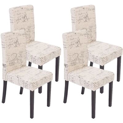 MENDLER Nova - Lot de 4 chaises en tissu - Ensemble de chaises à manger - Publicité MENDLER Nova - Lot de 4 chaises en tissu - Ensemble de chaises à manger - Publicité